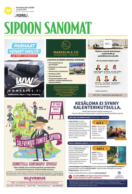 Sipoon Sanomat 16.4.2026