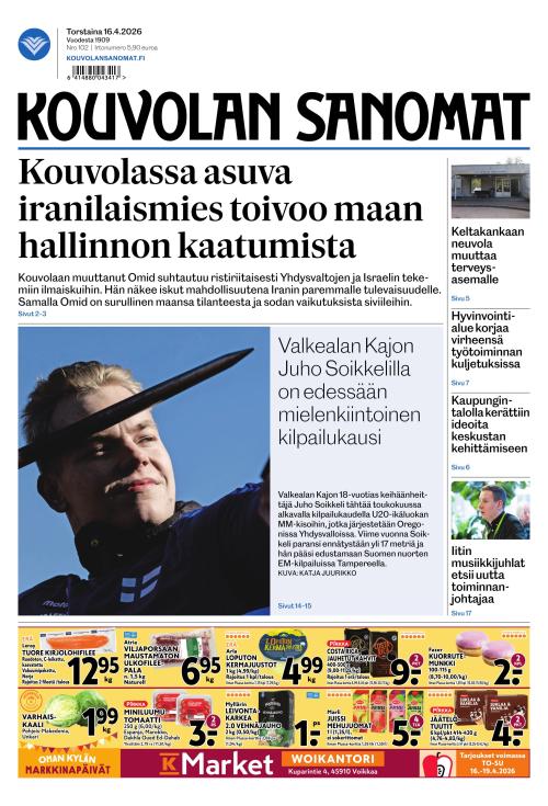 Kouvolan Sanomat 16.4.2026