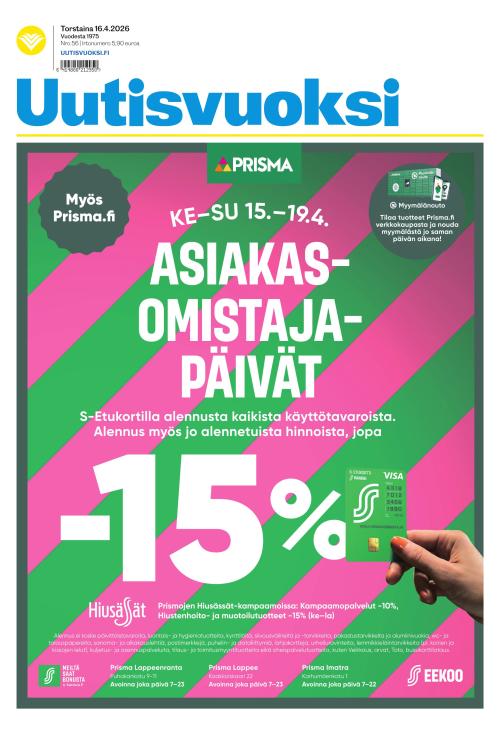 Uutisvuoksi 16.4.2026