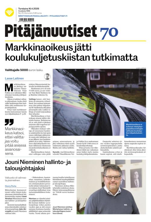 Pitäjänuutiset 16.4.2026
