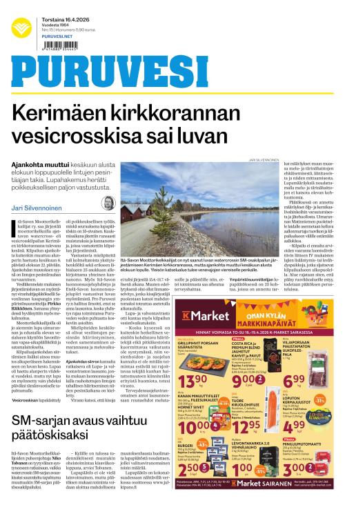 Puruvesi-lehti 16.4.2026