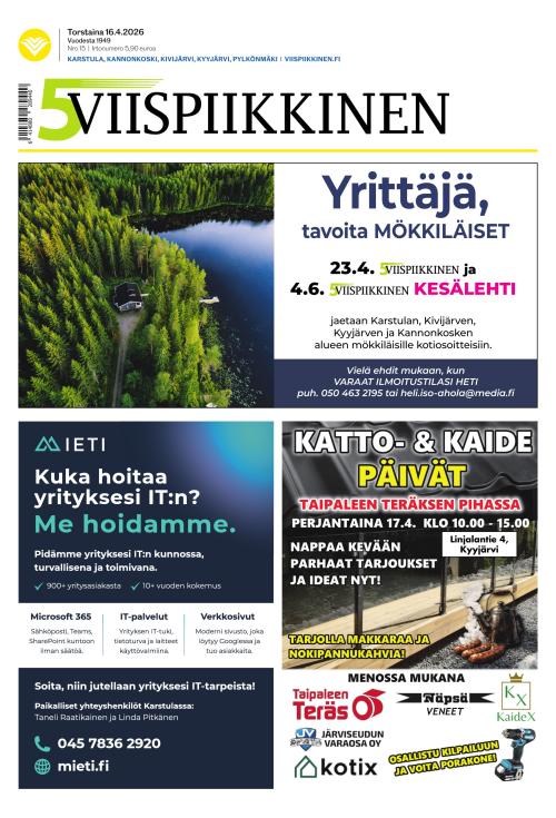 Viispiikkinen 16.4.2026