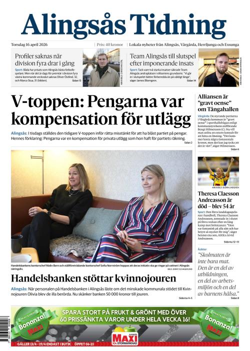 Alingsås Tidning 16.4.2026