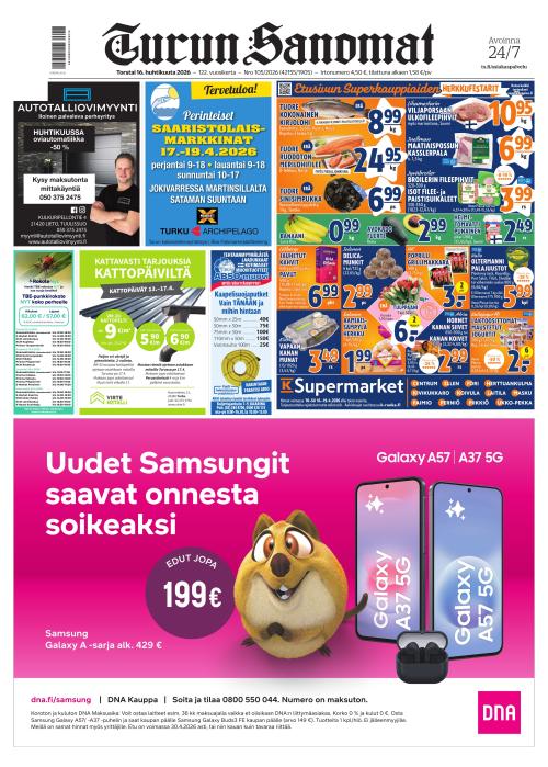 Turun Sanomat 16.4.2026