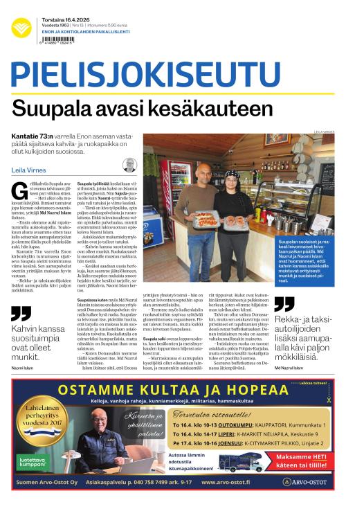 Pielisjokiseutu 16.4.2026