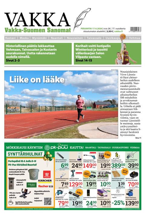 Vakka-Suomen Sanomat 17.4.2026