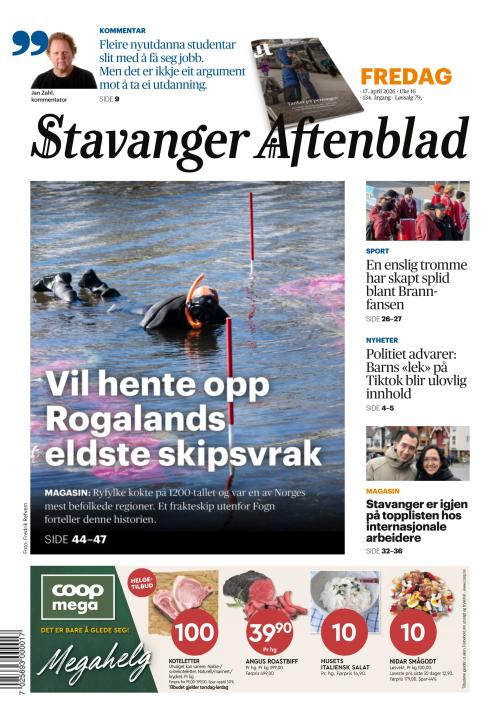 Stavanger Aftenblad 17.4.2026