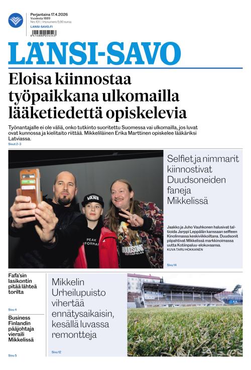 Länsi-Savo 17.4.2026