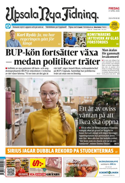 Upsala Nya Tidning 17.4.2026