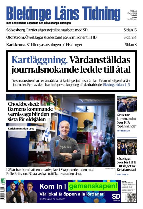 Blekinge Läns Tidning 17.4.2026