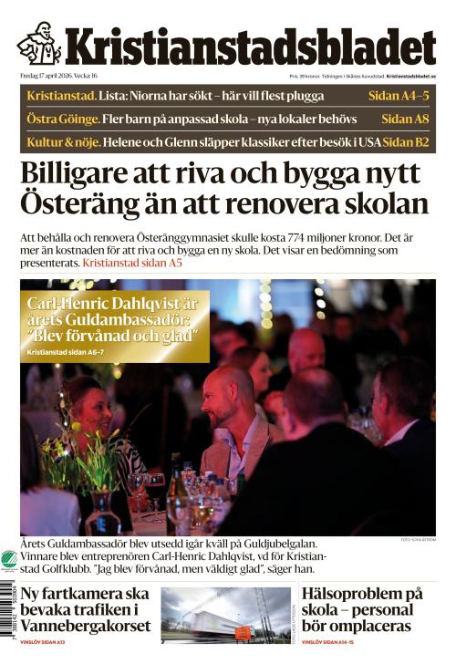 Kristianstadsbladet 17.4.2026