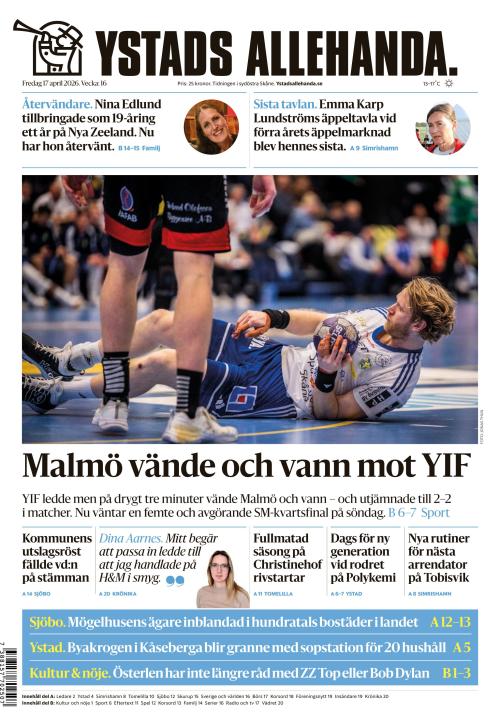 Ystads Allehanda 17.4.2026