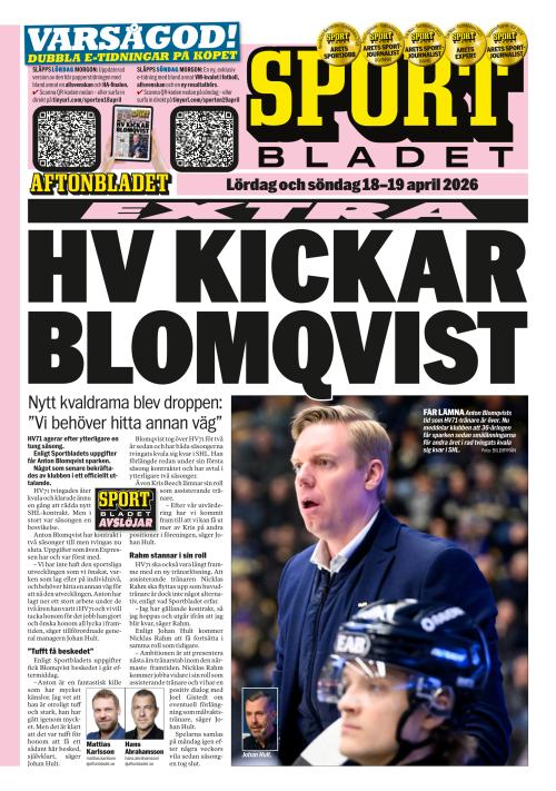 Aftonbladet Sportbladet 18.4.2026