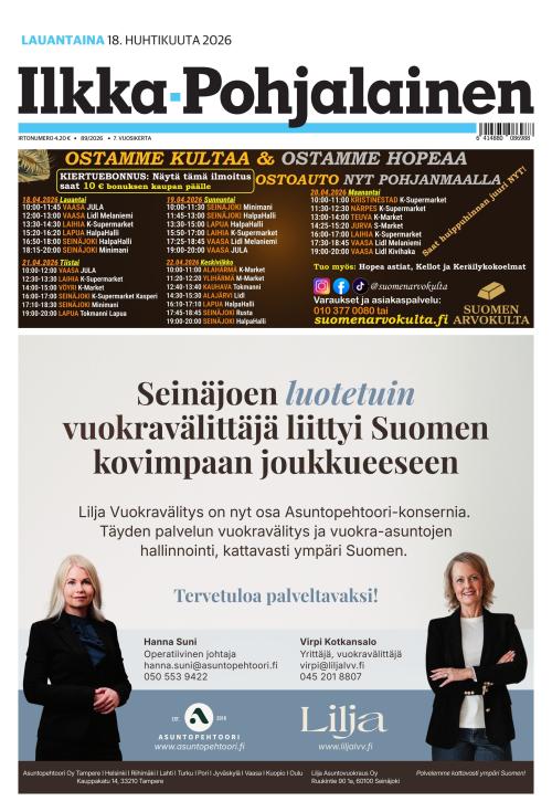 Ilkka-Pohjalainen 18.4.2026