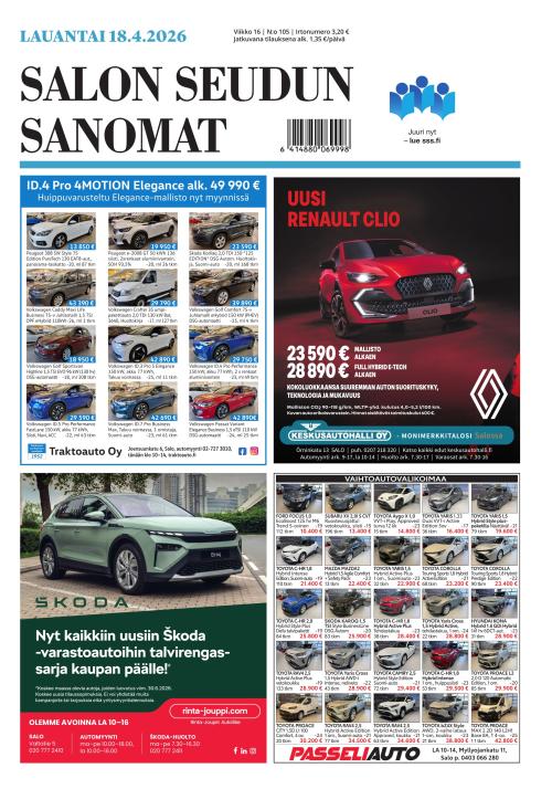 Salon Seudun Sanomat 18.4.2026