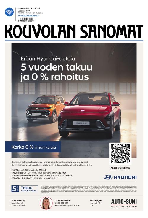 Kouvolan Sanomat 18.4.2026