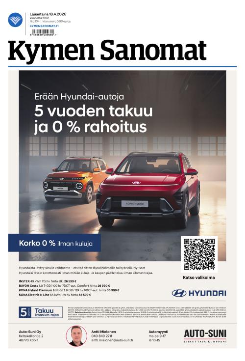 Kymen Sanomat 18.4.2026