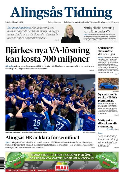 Alingsås Tidning 18.4.2026