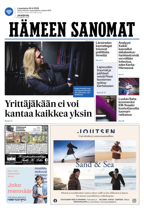 Hämeen Sanomat 18.4.2026