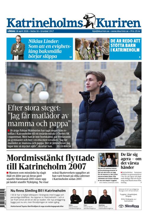 Katrineholms-Kuriren 18.4.2026