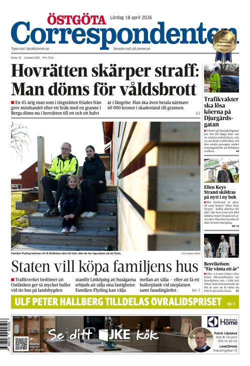 Östgöta Correspondenten 18.4.2026