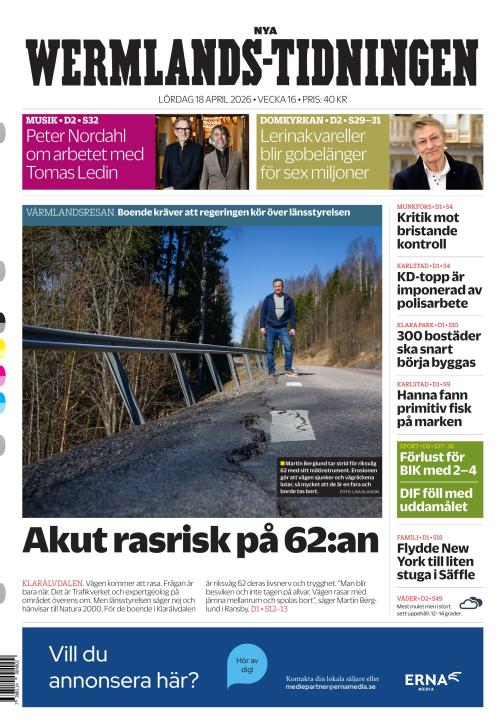 Nya Wermlands-Tidningen 18.4.2026