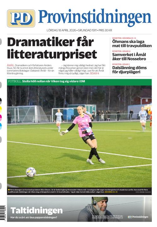 Provinstidningen Dalsland 18.4.2026