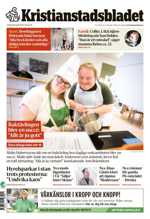 Kristianstadsbladet 18.4.2026