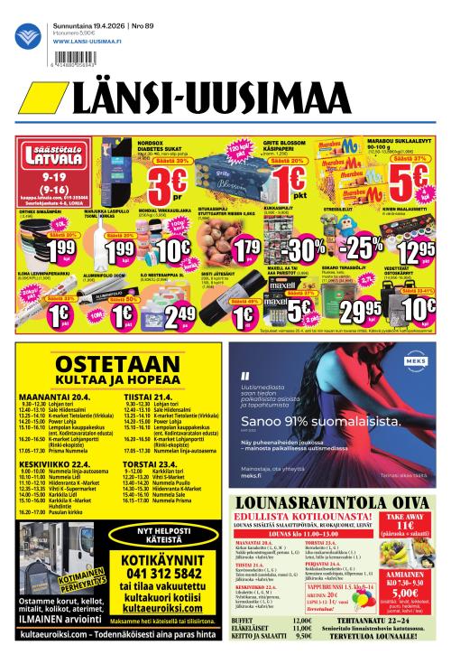 Länsi-Uusimaa 19.4.2026