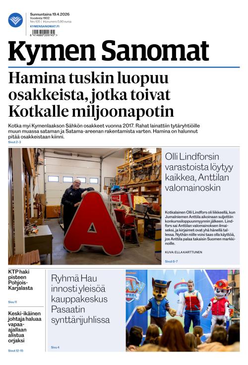 Kymen Sanomat 19.4.2026