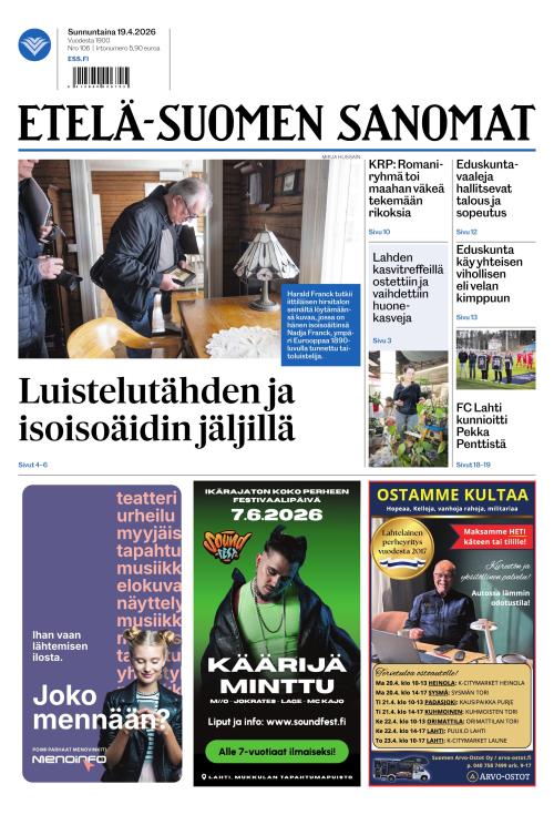 Etelä-Suomen Sanomat 19.4.2026