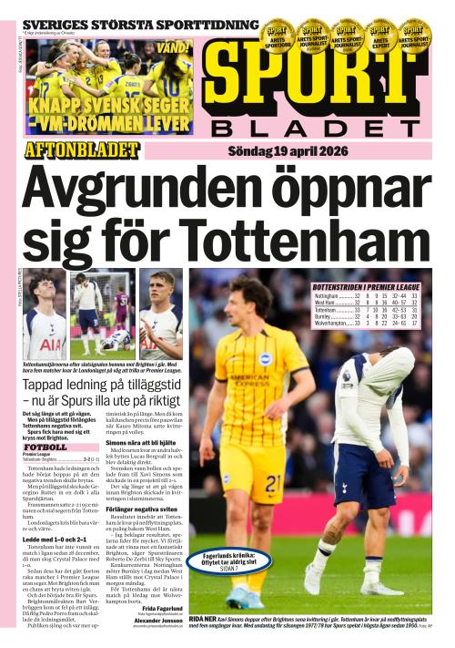 Aftonbladet Sportbladet 19.4.2026