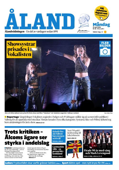 Ålandstidningen 20.4.2026