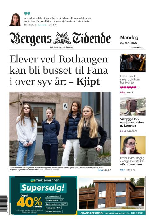 Bergens Tidende 20.4.2026
