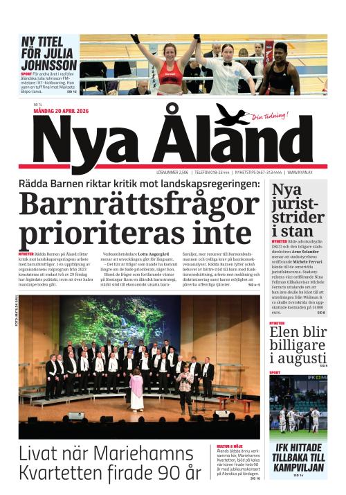 Nya Åland 20.4.2026