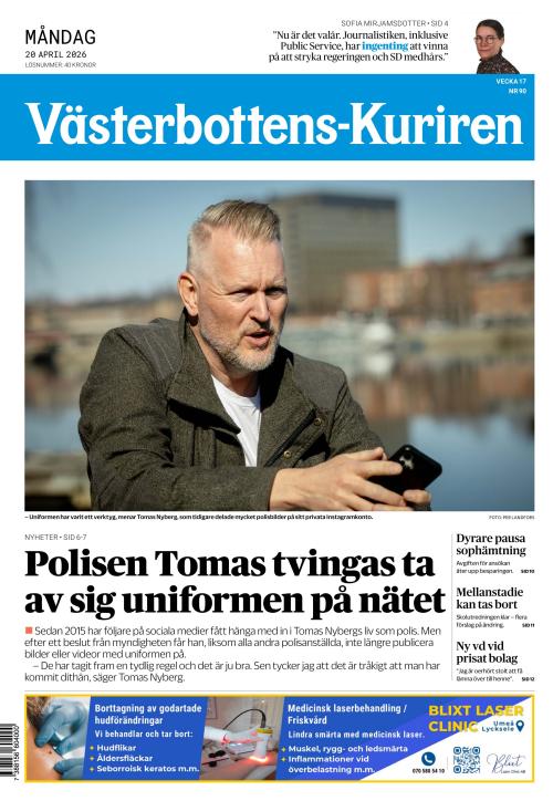 Västerbottens-Kuriren (SE) 20.4.2026