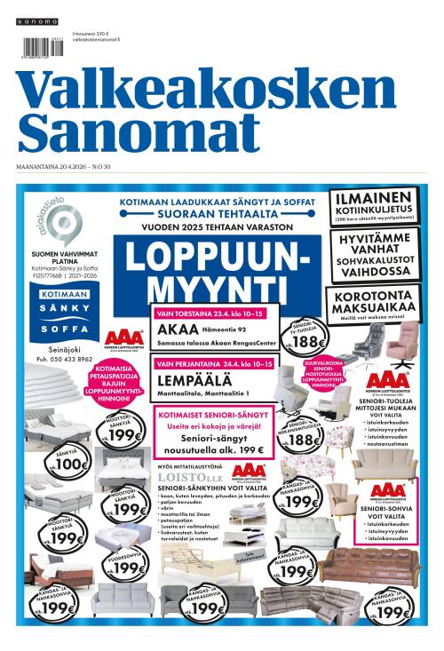 Valkeakosken Sanomat 20.4.2026