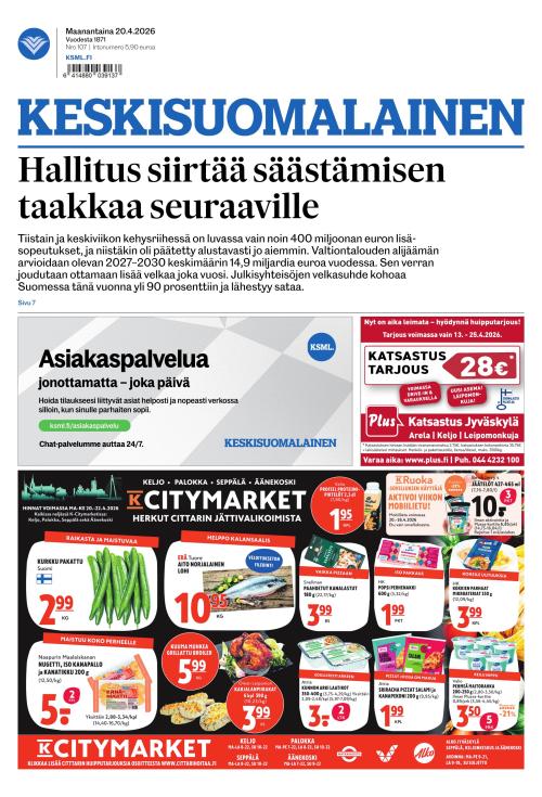 Keskisuomalainen 20.4.2026