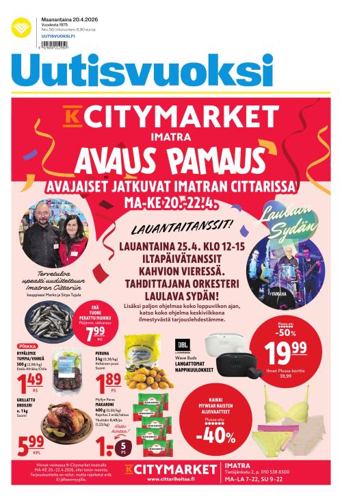 Uutisvuoksi 20.4.2026