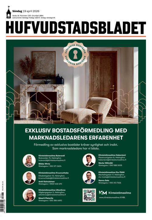 Hufvudstadsbladet 19.4.2026