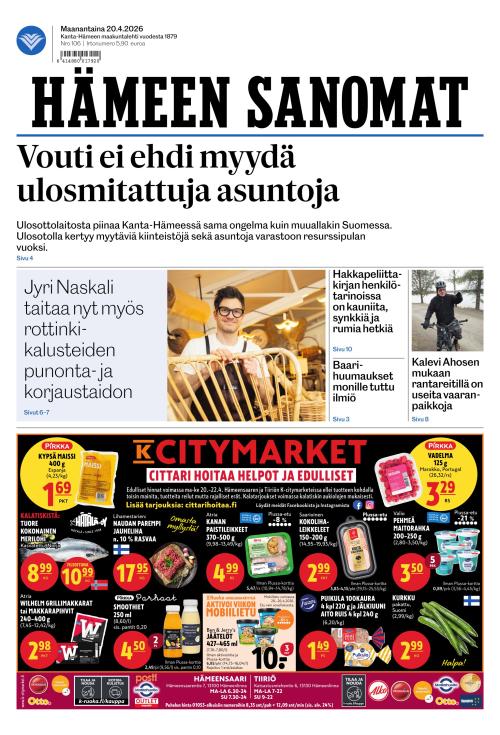 Hämeen Sanomat 20.4.2026