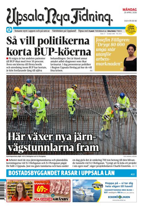 Upsala Nya Tidning 20.4.2026