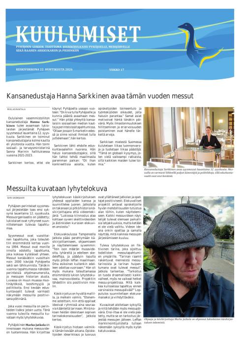 Pyhäjoen Kuulumiset 22.4.2026