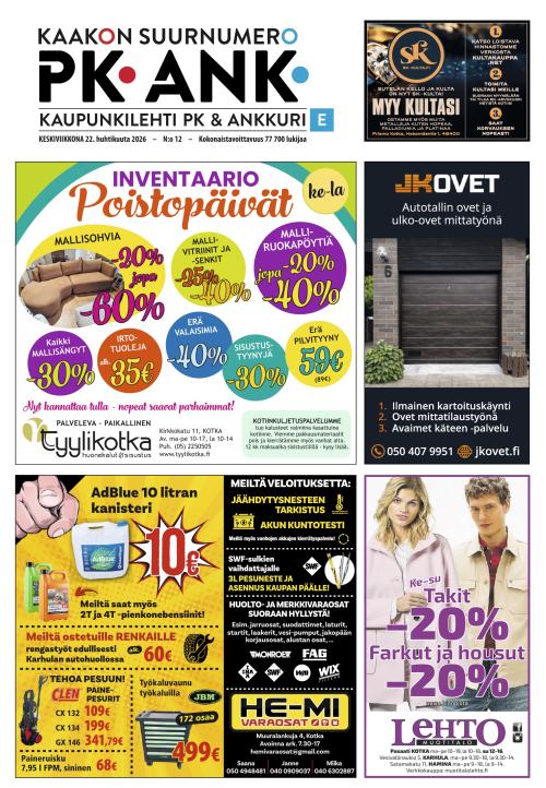 Kaupunkilehti Ankkuri 22.4.2026