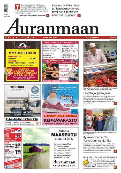 Auranmaan Viikkolehti 21.4.2026