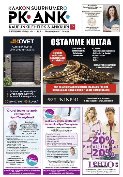 Kaupunkilehti Pohjois-Kymenlaakso 22.4.2026