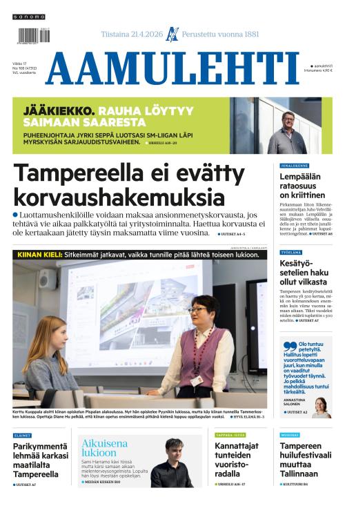 Aamulehti 21.4.2026