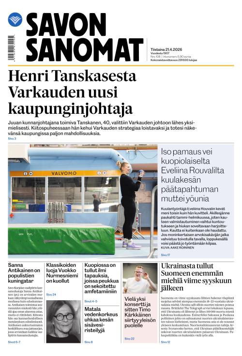 Savon Sanomat 21.4.2026