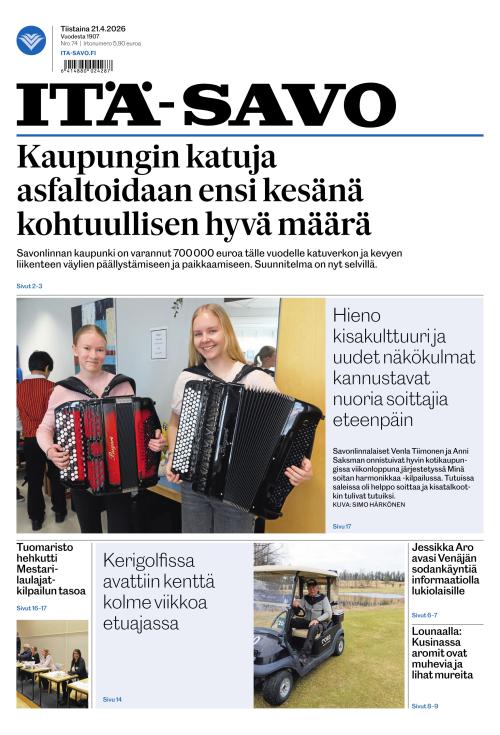 Itä-Savo 21.4.2026