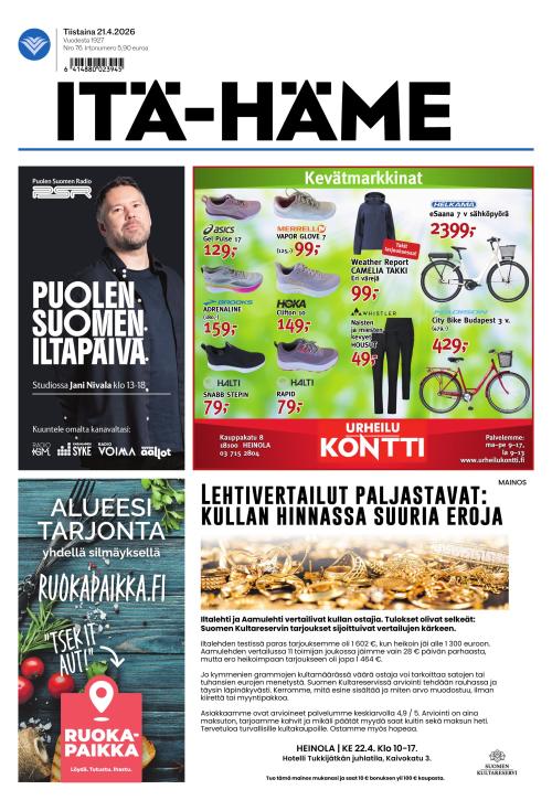 Itä-Häme 21.4.2026